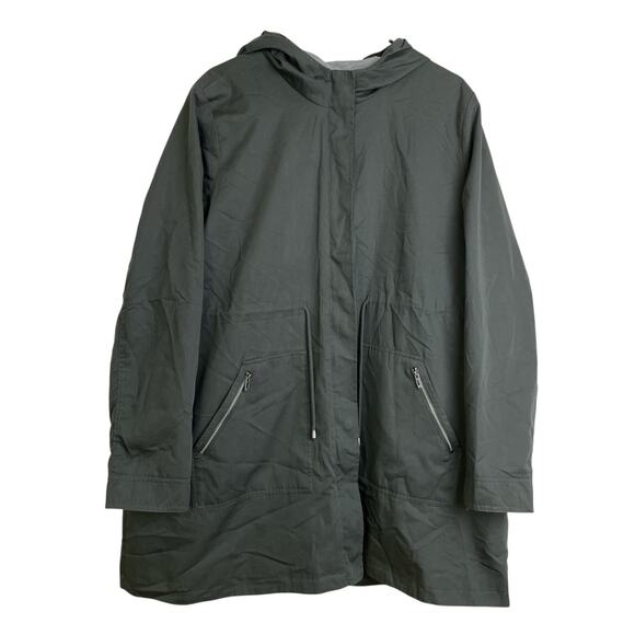 Seraphine Maternity Jacket Womens Size 12 Green Outdoors Full Zip Quilted Liner - Picture 1 of 13